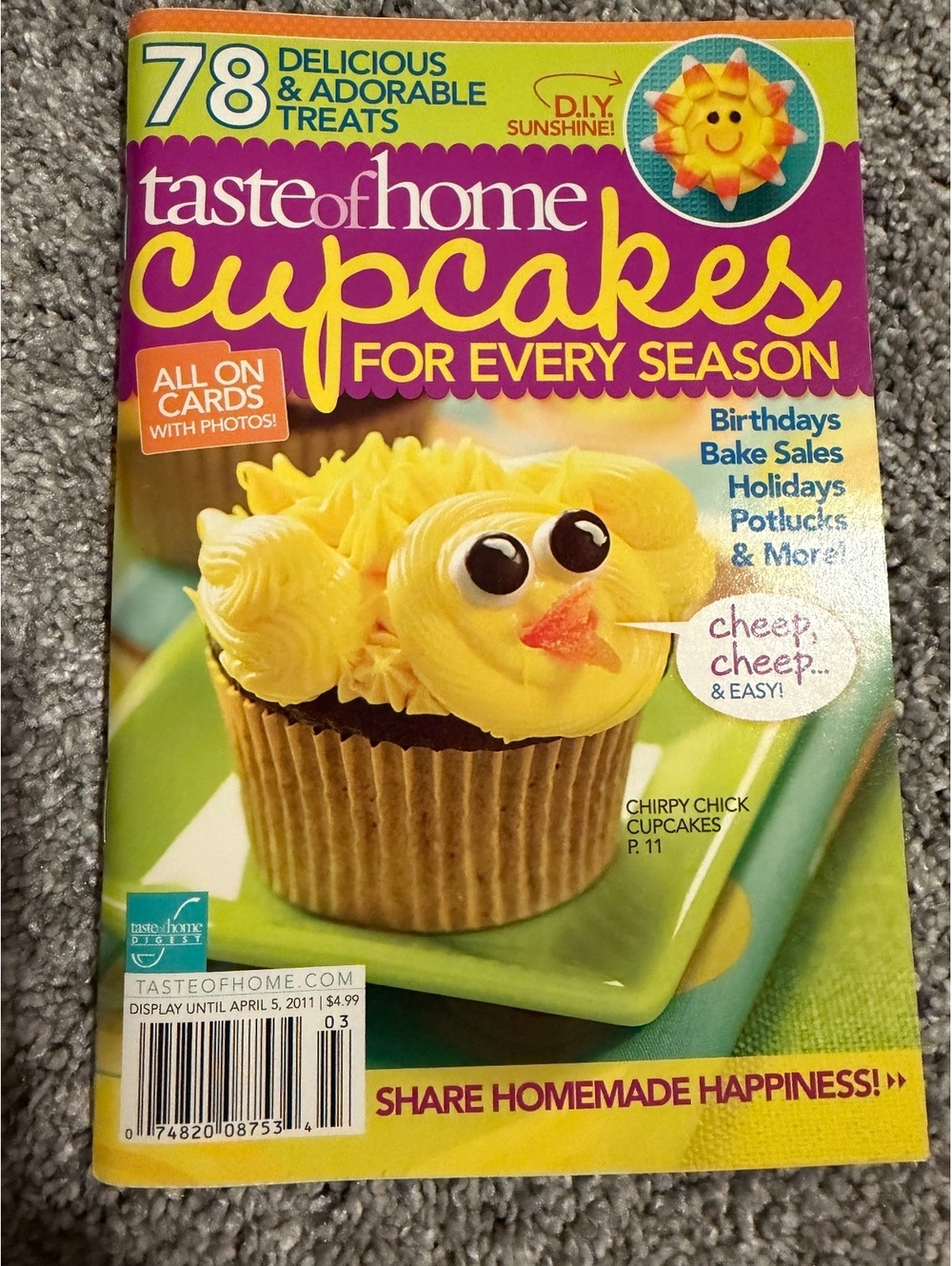 Taste of Home Cupcakes for Every Season Magazine - Issue with 78 Treats